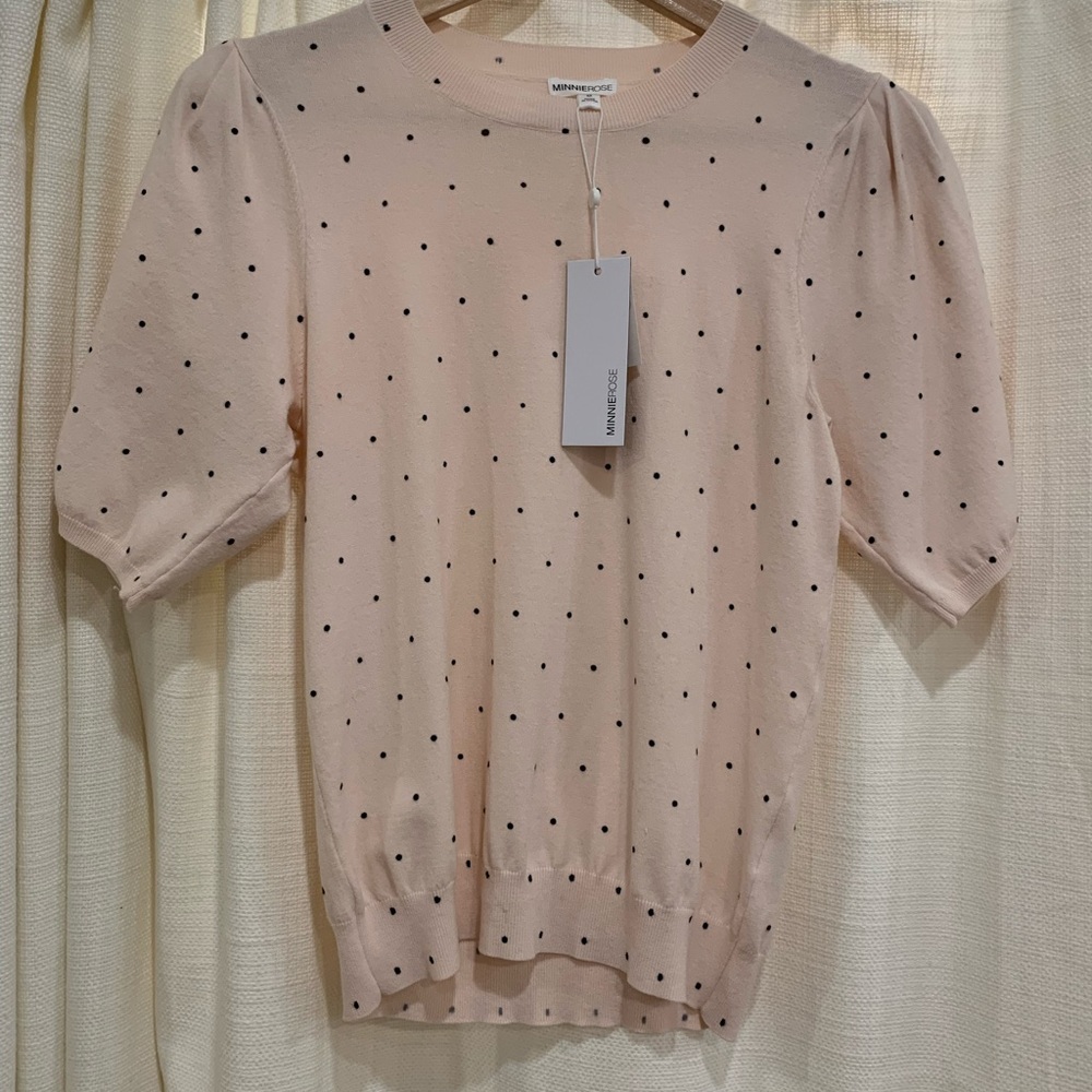 Minnie Rose pastel pink dot top.